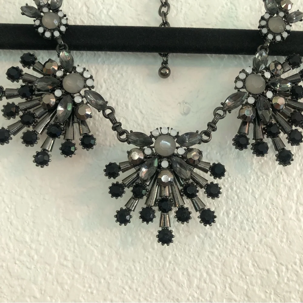 Torrid Hematite Starburst Gem Statement Necklace
